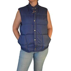JCPenney Men's Vintage Blue Nylon & Polyester Puffer Vest Size L